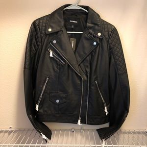Express Faux Leather Moto Jacket